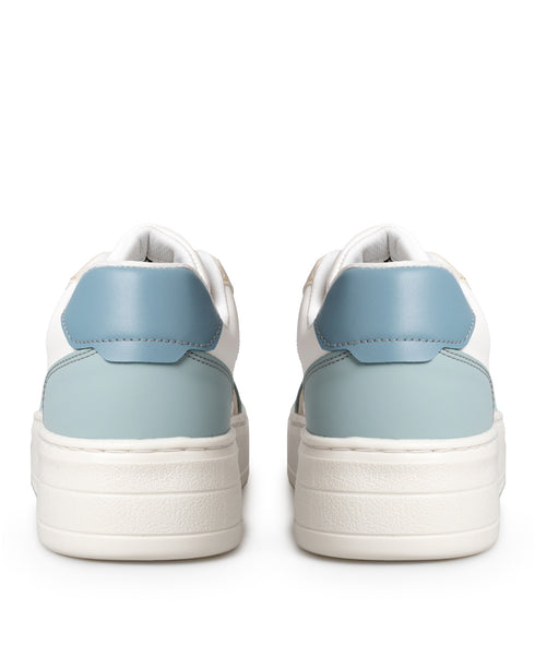 Tenis Combinado Blanco Azul 7705